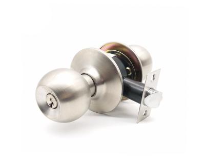 China Entry knobset cylindrical door lock for entry satin brush nickel cylinder knob lock cerradura for sale