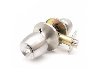 China High quality entry/storeroom/privacy/passage knobset tubular door lock for entrance satin brush nickel knob lock for sale