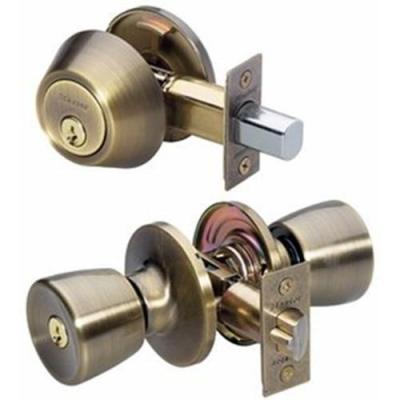 China Single entry stainless steel deadbolt lock keyed likewise round security entry knob door lock for sale