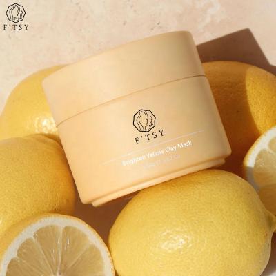 China Private Label Kaolin Brighten Tightening Mud Mask Hydrating Nourishing Vegan Yellow Clay Mask for sale