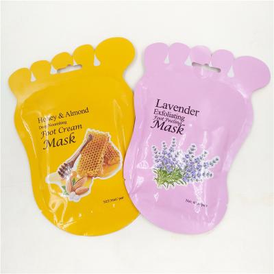 China OEM Wholesale Korea Private Label Natural Organic Lavender Feet Dry Skin Moisturizing Exfoliating Peeling Socks Foot Peel Mask for sale