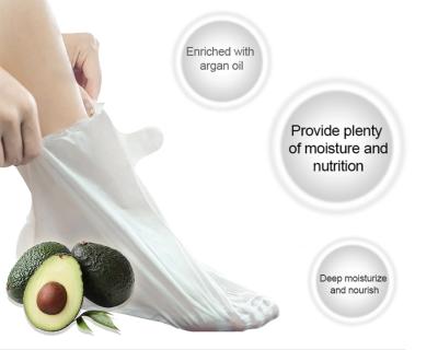 China OEM accepted whitening nourishing avocado extract exfoliating moisturizing peel off foot mask for sale