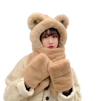 China Newest Fashion Aiminyz Animals Iong Hat Winter Pink Kid White Bear Cartoon Cute Cheap Striped Lovely Women Hat For Party Cospla for sale