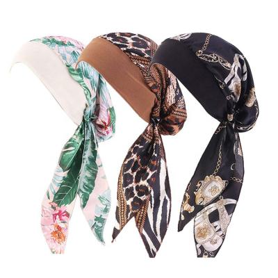 China Women European and American Pastoral Eralove Style Elastic Wide Band Chemo Head Scarf Turbans Night Sleep Hat for sale