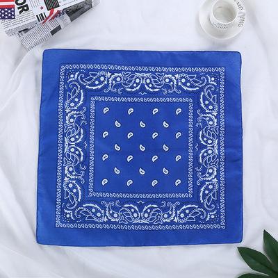 China European and American Style Vintage Printed Cotton Turban Headband Paisley Turban Scarf Square Ladies Chic Printed Headband for sale