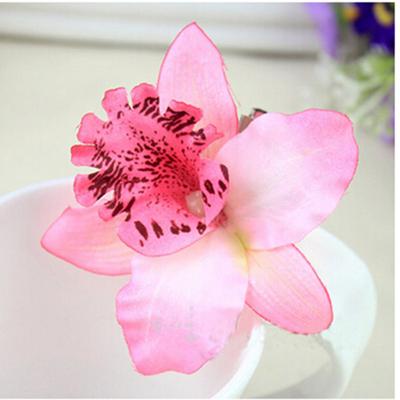 China Chinese Style About 8.5cm Artificial Flower Silk Orchids High Quality Diy Flower For Wedding Hat Decoration Party Hawaiian Flowers for sale