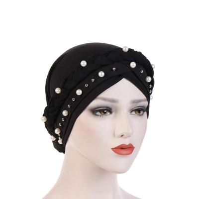 China Eralove Multifunctional Women Beading Pearl Braid Turban Headband For Women Bandanas Hijab for sale