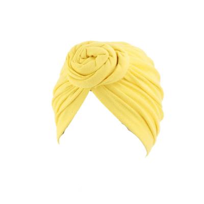 China Keep Warm Women Turban Flower African Pattern Headwrap Sleep Skullcap Pre-Tied Hoods Elastic Knot Turban Hats for sale