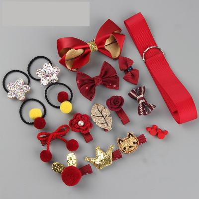 China Fashion 18pcs/Cute Soft Cloth Hair Clips Girl's Soft Hairpins Barrettes Hairpins Cartoon Baby Kids Gift Box Hair Accessories for sale