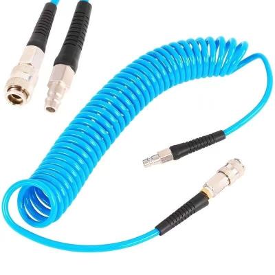 China China Sale New Product Air Tool Applications AH66 High Pressure Flexible PA Air Brake Coil Flexible Spiral Hose With Fittings for sale