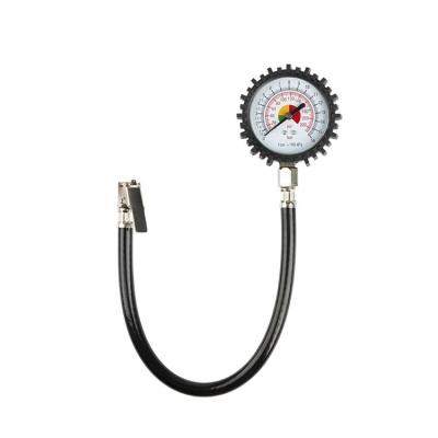 China TG09 Car Tire Pressure Gauge Manual Dial Tire Pressure Gauge With Hose for sale