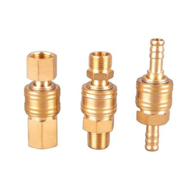 China QC02 Air Hose One Touch Female / Male Brass Air Coupler Quick Coupling Pneumatic Parts Fitting For Air Hose for sale