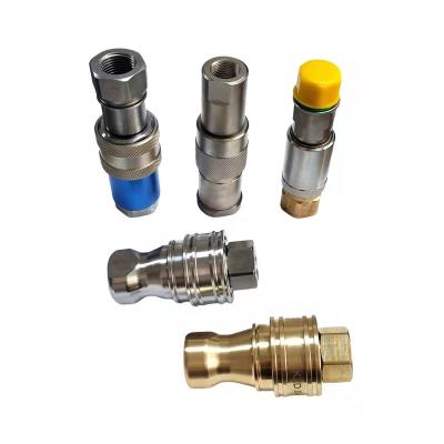 China QC15 Machinery Disconnect Brass Coupling Connect ISO7241-B High Flow Couplers Pressure Release Hose Connector Hydraulic Quick Coupling for sale