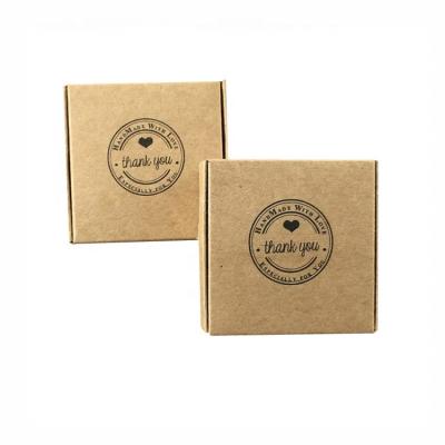 China Recyclable Recyclable Logo Printing Handmade Kraft Paper Soap Packaging Box for sale