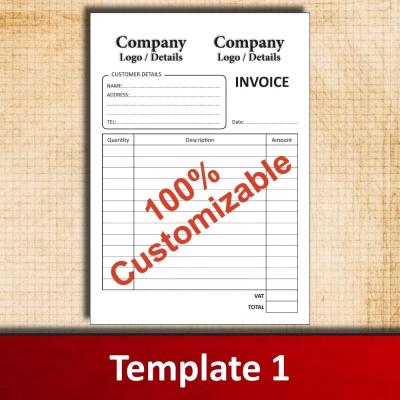 China Factory Supply Perfect Binding A5 NCR Double Paper Sales Invoice Book A5 Or Custom for sale