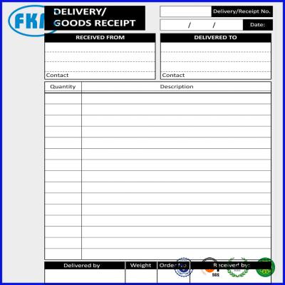 China Heiderberg printed A5 delivery slip book duplicate receipts (100 sets) without carbon paper for sale