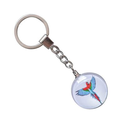 China Gifts Wholesale 3D Laser Engraving Real Crystal Keychain Led Crystal Keychain for sale