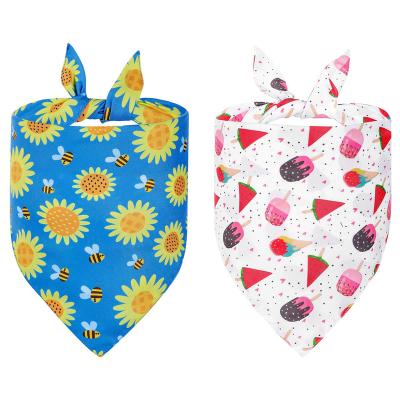 China New Viable Summer Style Dog Bandana Printed Custom Fashion Dog Bandana for sale