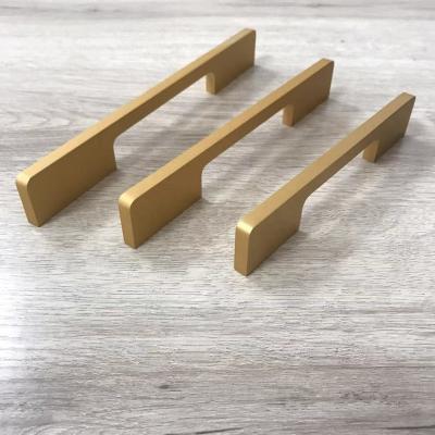 China D1041- Modern Gold Drawer Furniture Cabinet Square Solid Aluminum Brass Handle for sale