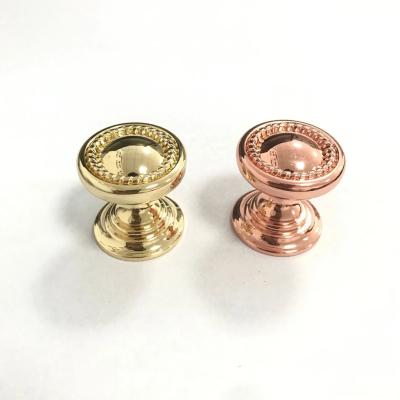 China S1420 Rose Gold And Shiny Gold Modern Metal Furniture Bathroom Cabinet Zinc Alloy Knob for sale