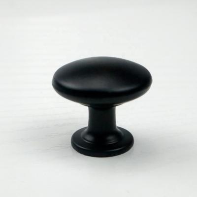 China Kitchen Zinc Alloy Room Hardware Cabinet Furniture Interior Black Round Mushroom Knob for sale