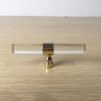 China Minimalist Advantage Brass Chrome Drawer Sideboard Hardware Furniture Acrylic Handle for sale