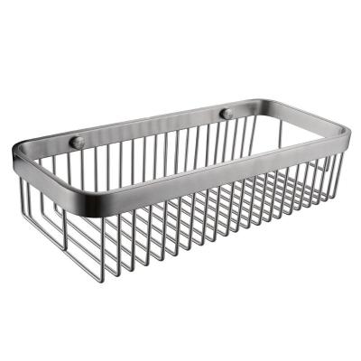 China Sustainable Basket Suction 2 Layers Rack Soap Dish Towel Organizer Storage Basket Wall Mount for sale