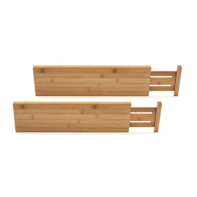 China Sustainable Bamboo Wood Custom Fitted Adjustable Deep Kitchen Drawer Dividers for sale