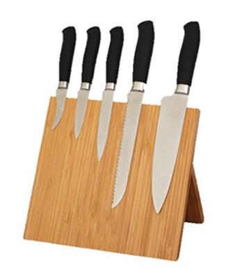 China Disposable Magnetic Bamboo Knife Block Grain Holder For Any Size Knives for sale