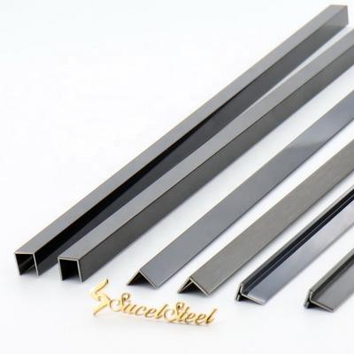 China Decorative Ceiling Wall Door Foshan Sucel Cabinet Custom Design Metal Stainless Steel Trim Profiles For Ceiling for sale