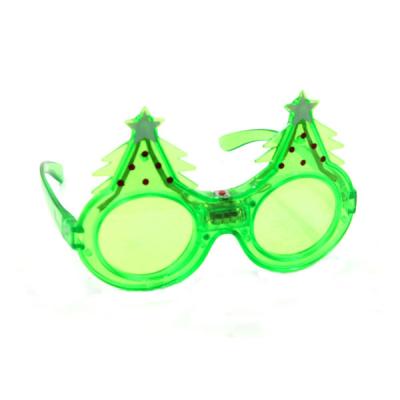 China Plastic Christmas Decoration Plastic Christmas Tree Designed Led Party Sunglasses for sale