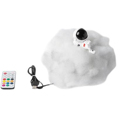 China Hot Sale Resin+cotton 2022 Astronaut Cloud Night Light Remote Control USB Bedside Atmosphere Light for sale