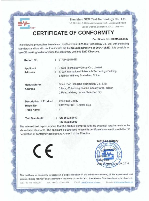 CE - Shenzhen Sun Valley Electronics Co., Ltd.