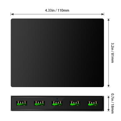 China Mobile Phone / Laptop E-sun Quick Charge 3.0 Qualcomm Multi USB 5 Charger Port Station for sale