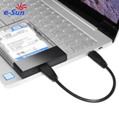 China E-sun 2.5 inch plastic external hdd enclosure aluminum external hdd case USB3.0 hard drive enclosure for sale