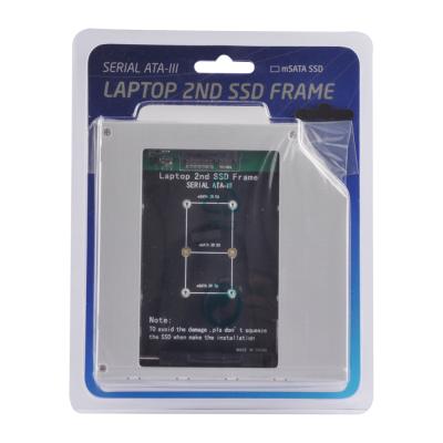 China For Laptop 2nd HDD Expanding Storage 9.5mm SATA Cart To mSATA SSD Adapter DVD Cart For Laptop for sale