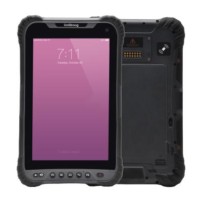 China New Arrival 8 Inch Waterproof Tablet Android 8.0 Touch Screen Ip67 3.8V 2*Led Rugged Back Flash Light for sale