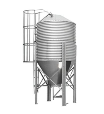 China Hot Galvanized Steel Granary Silo Feed Silo Grain Storage 3-30 Tons Chicken For Poultry Farm for sale