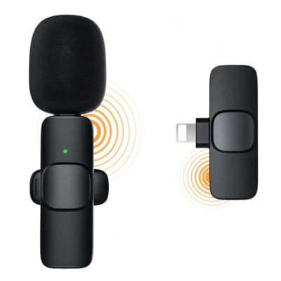 China Lapel Mic Uhf Wireless Lavalier Auto-Sync 2.4G K Series Portable Noise Reduction Mini Noice Microphone For Vloggers Interview for sale