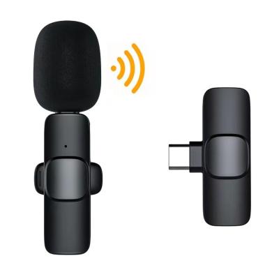 China Wholesale Portable Audio Video Recording Mini Mic Lavalier Wireless Usb Noice Discount Factory Microphone For Mobile Phone Live for sale