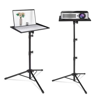 China PORTABLE Multifunction Folding 180 Degree DJ Studio Equipment Laptop Stand Floor Projector Portable Tripod Stand with Dish for sale