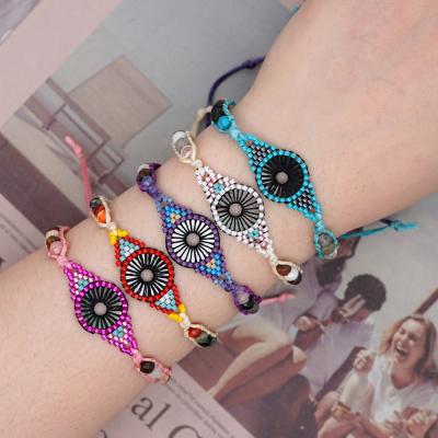 China BOHEMIA fashion hot sales adjustable wholesale bracelet handmade nature stone miyuki beads bracelet for sale