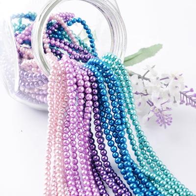 China Jewelry Making JC Wholesale Loose Bead Jewelry Bracelet 4mm Glass Bead Beads, High Quality Glass Bead Necklace Loose Strand for sale