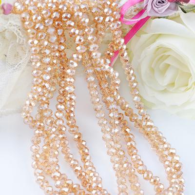 China Jewelry Making 4mm Hot Sale Crystal Beads Glass Rondelle Beads Factory Directly Sell Beads for sale