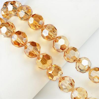 China Environment inspection factory direct crystal beads crystal champagne faceted round beads wholesale for sale