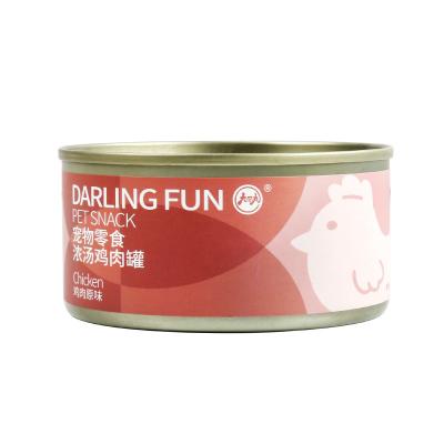 China Canned Thick Soup Dali Pill Brand Shredded Chicken Soup With OEM Wholesale Pet Food 170g High Quality Wet Snack Meat Chicken Cat Food for sale