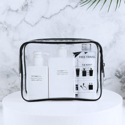 China Custom Made Fashion Men PVC Waterproof Dustproof Makeup Wash Bags Portable Clear Women Travel Cosmetic Bags for sale