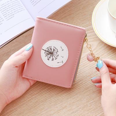 China Mini Folding Money Bag Ladies PU Clutch Purse Cute Leather Wallet Girls Purse for sale