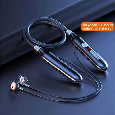 China Card neck band style pluggable power earphones sport wireless headset output stereo wireless mp3 earphone for sale