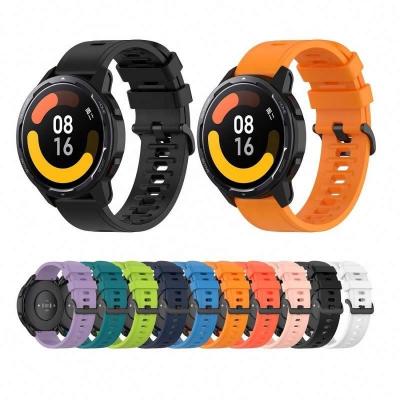 China Soft Silicone Strap 20/22mm Sport Replacement Bands For Xiaomi Watch S1 MI Watch Active Color for sale